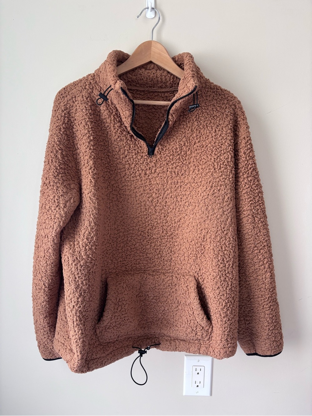 SHEIN Women's Teddy Jacket in Brown